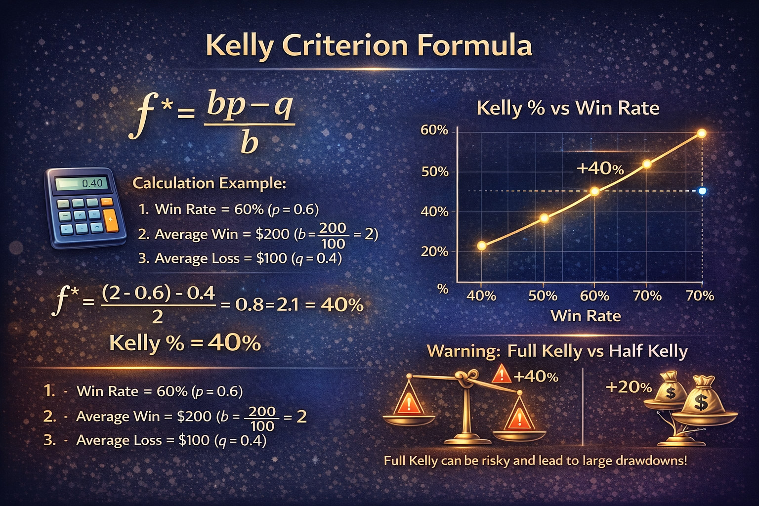 Kelly Criterion Formula and Application