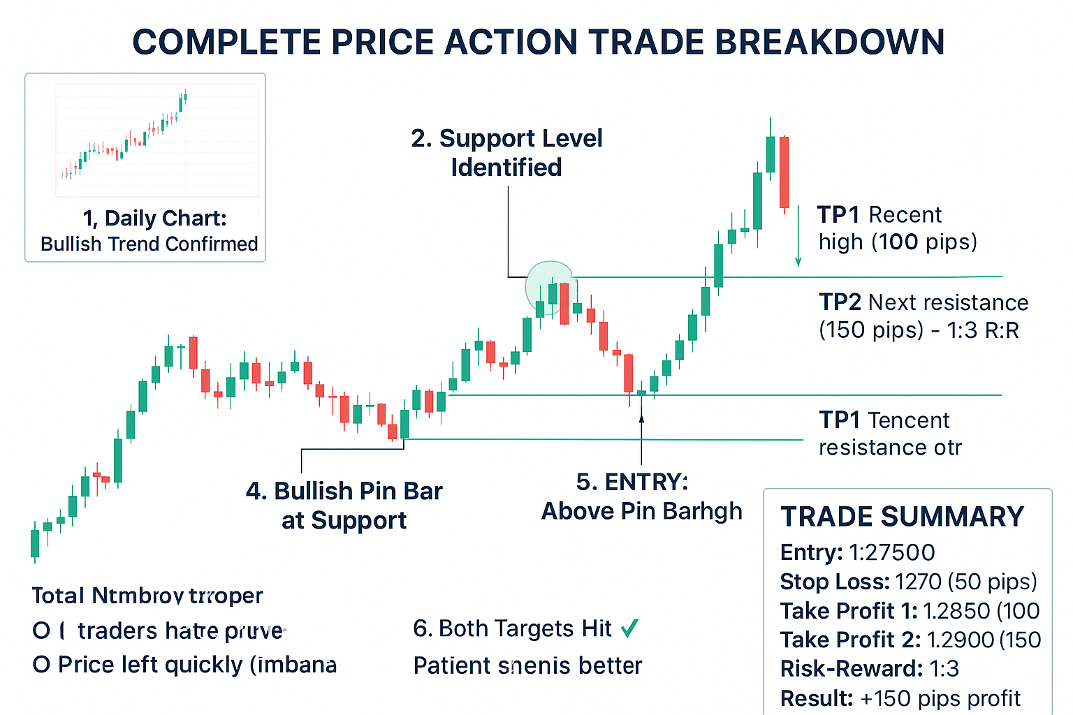 Complete Price Action Trade Example
